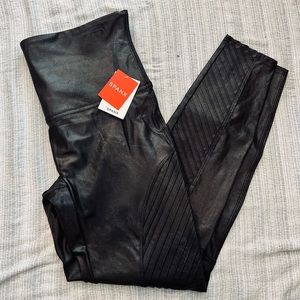 Spanx Faux Leather Moto Leggings NWT